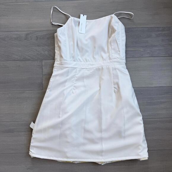 Willa Story Gold Metallic Ruffle Mini Dress Size S - Picture 6 of 7